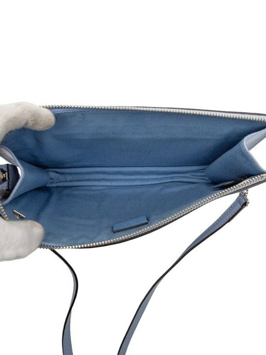 Fendi Crossbody Shoulder Bag Blue Leather - Picture 4 of 7